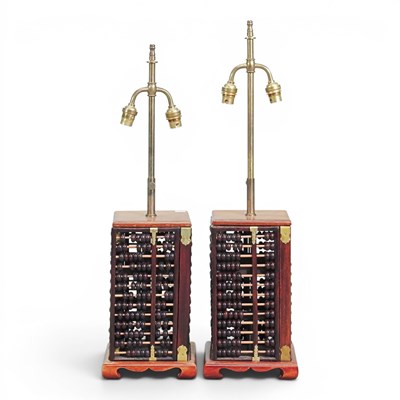 Lot 772 - A pair of modern table lamps, each modelled...