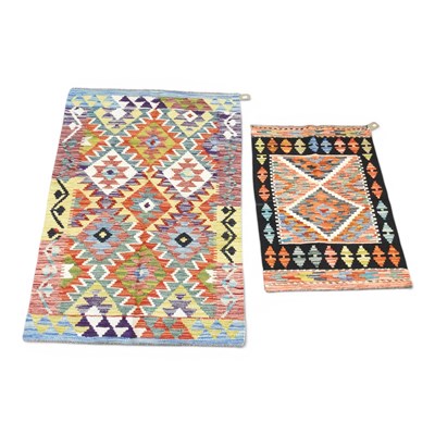 Lot 565 - A Persian kilim rug, with all over hooked...