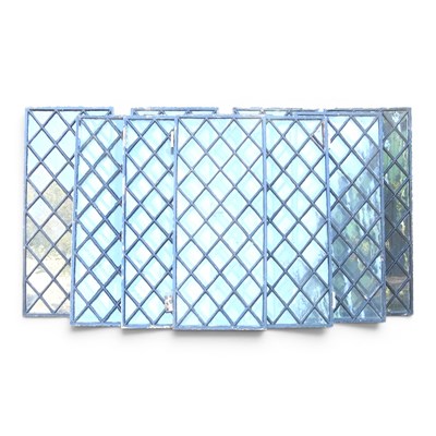 Lot 644 - A collection of seven leaded glass windows,...