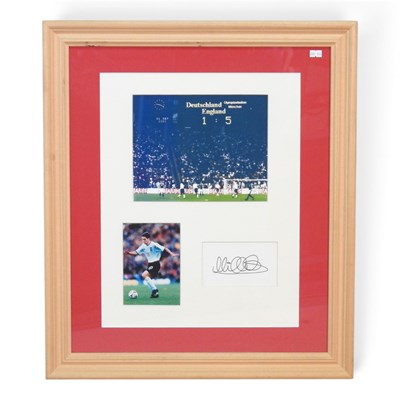 Lot 139 - A Michael Owen signed football picture,...