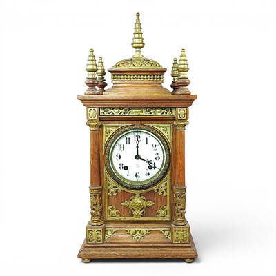 Lot 76 - A late 19th century American Ansonia mantel...