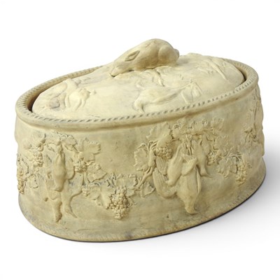 Lot 57 - A 19th century Staffordshire caneware game pie...