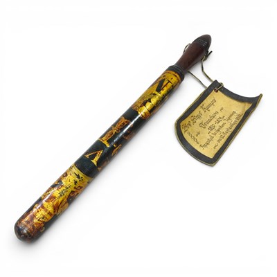 Lot 5 - A George IV painted wooden truncheon,...