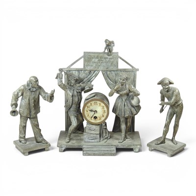 Lot 265 - A 19th century continental spelter Theatre...