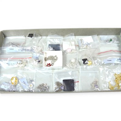 Lot 388 - A collection of modern silver pendants on chains