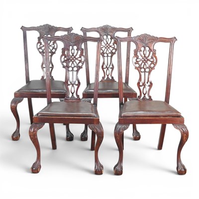 Lot 499 - A set of four large early 20th century dining...