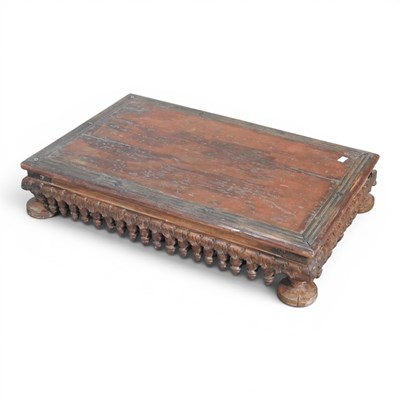 Lot 372 - A 19th century Indian bajot hardwood table,...