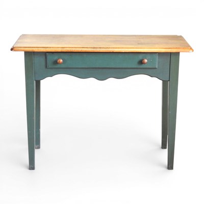 Lot 276 - A modern green painted side table, with a...