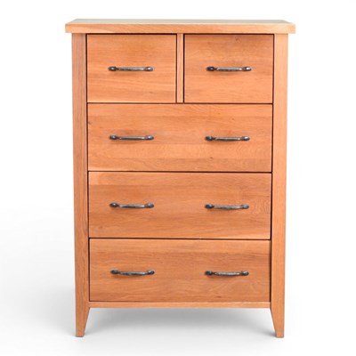 Lot 478 - A modern oak chest of drawers, containing two...