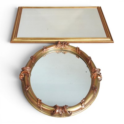 Lot 749 - A modern gilt framed wall mirror, 90 x 112cm,...