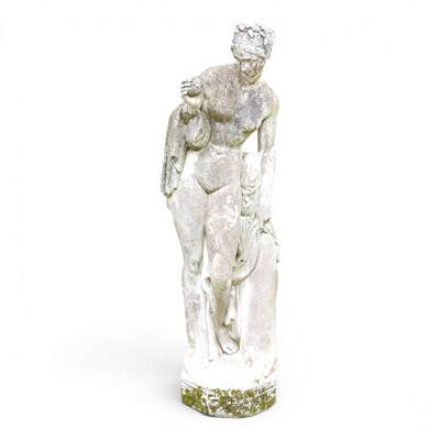 Lot 374 - A large cast stone garden statue of Venus,...