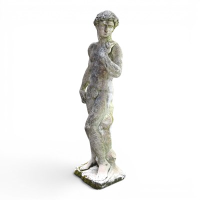 Lot 358 - A large reconstituted stone garden statue of...
