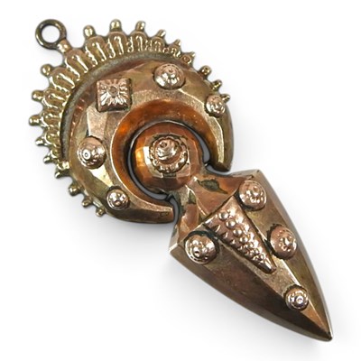 Lot 379 - A Victorian 10 carat gold pendant, of...