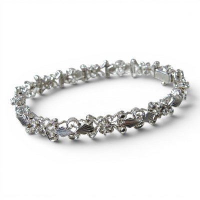 Lot 22 - An Italian 18 carat white gold and gem set...
