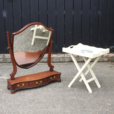 Lot 403 - A large Georgian style swing frame toiletry...