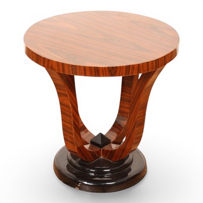 Lot 536 - An Art Deco style walnut circular...