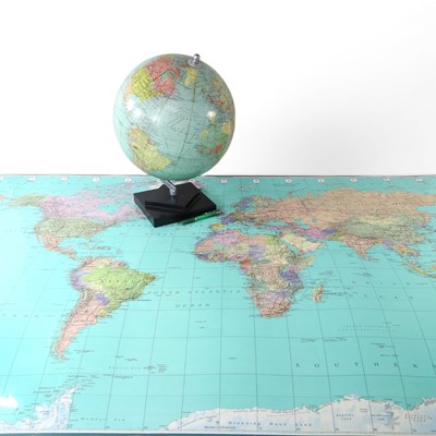 Lot 268 - A Philips 12 inch terrestrial globe, together...