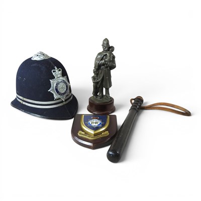Lot 40 - A Metropolitan police hat, together with a...