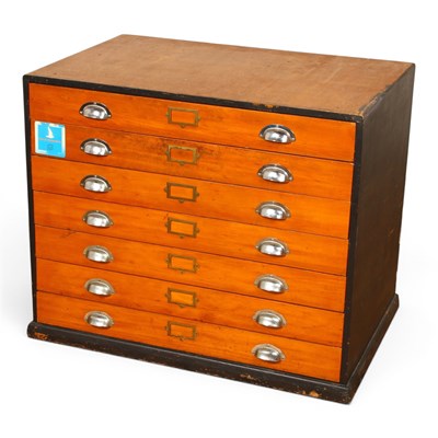 Lot 568 - A 1970s plan chest of seven drawers, 95x85cm,...