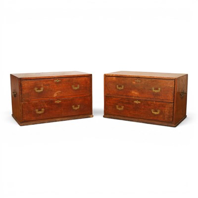 Lot 527 - A pair of 19th century Anglo Indian teak...