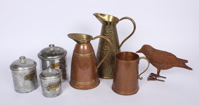 Lot 756 - A collection of vintage metalware including a '...