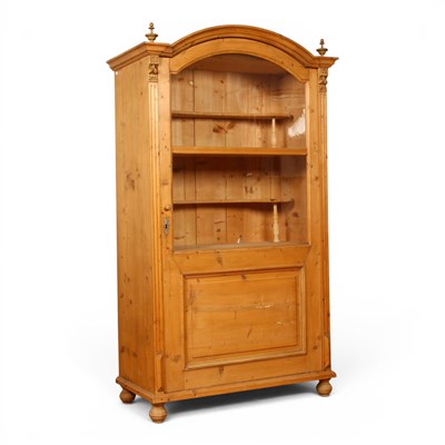 Lot 529 - A 19th century pine glazed cabinet, 102x50cm,...