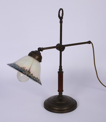 Lot 245 - An Art Nouveau style adjustable table lamp,...