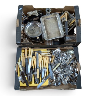 Lot 85 - A collection of silver plate and other...