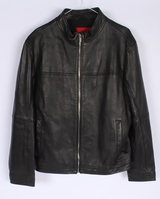 Lot 750 - A Hugo Boss leather jacket. size UK 48