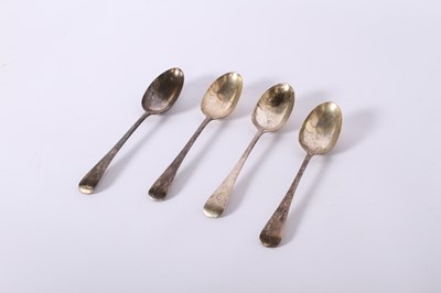 Lot 75 - A set of four Victorian silver Old English...