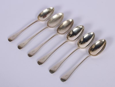 Lot 70 - A set of six Victorian silver Old English...