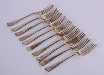 Lot 2 - A set of ten Victorian silver Old English...