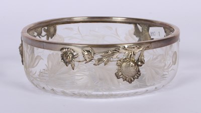Lot 14 - A continental Art Nouveau style silver mounted...