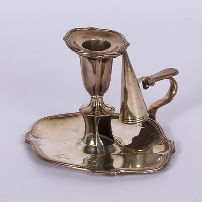 Lot 56 - A 19th century silver chamberstick, marks...