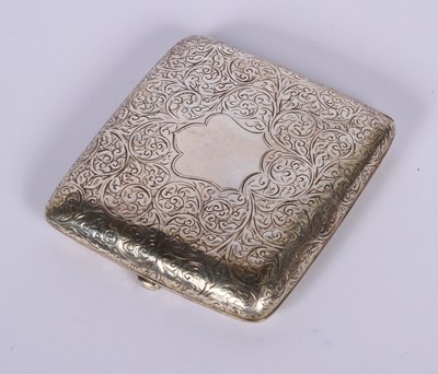 Lot 47 - A George V silver pocket cigarette case,...