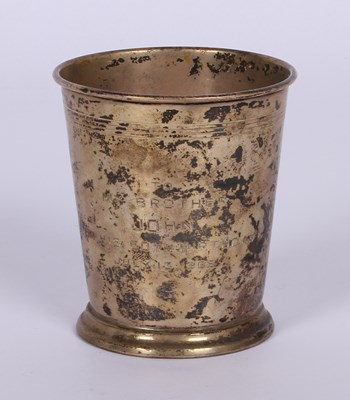Lot 63 - A silver trophy cup, of tapered form,...