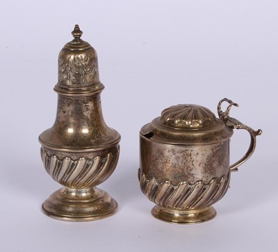 Lot 12 - A Victorian silver mustard and matching pepper,...