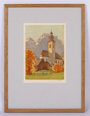 Lot 319 - Engelbert Lap (1886-1970), church and alpine...