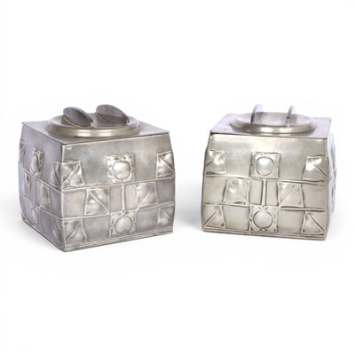 Lot 101 - Archibald Knox (1864-1933), a pair of Art...