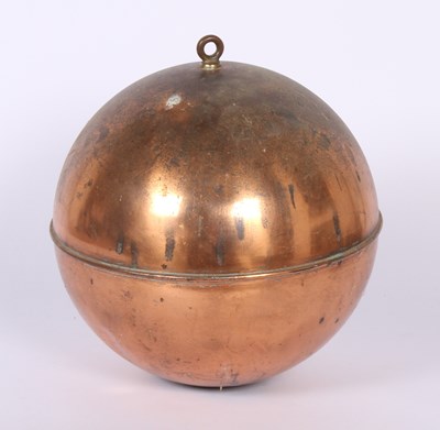 Lot 268 - A large copper ball weight, 33cm