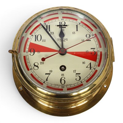 Lot 224 - A 1940s Smith's astral 8-day brass ship's...