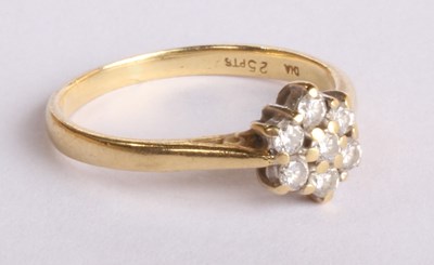 Lot 72 - An 18 carat diamond flowerhead cluster ring,...