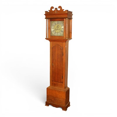 Lot 564 - A George III oak longcase clock, having a...