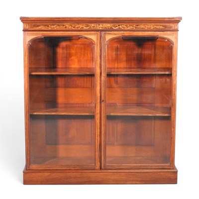 Lot 508 - A Victorian rosewood and inlaid glazed dwarf...