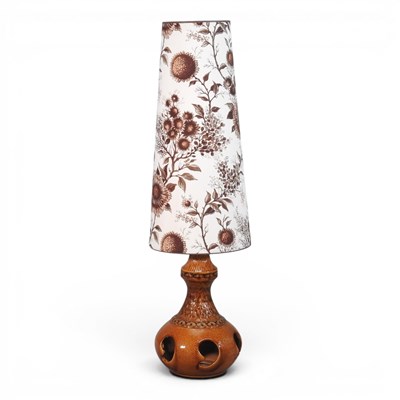 Lot 438 - A large 1960s West German glazed pottery lamp...