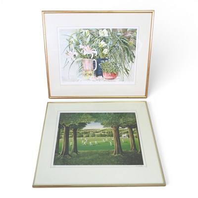 Lot 612 - Rosalind Forster, b1948, still life of flowers,...