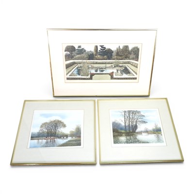 Lot 311 - David Suff, b1955, Rockcliffe Pool, signed in...