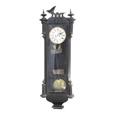 Lot 621 - A late 19th century regulator wall clock, with...