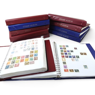 Lot 187 - A collection of eleven stamp albums, mainly...