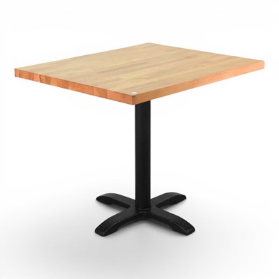 Lot 571 - An oak dining table, on a metal base